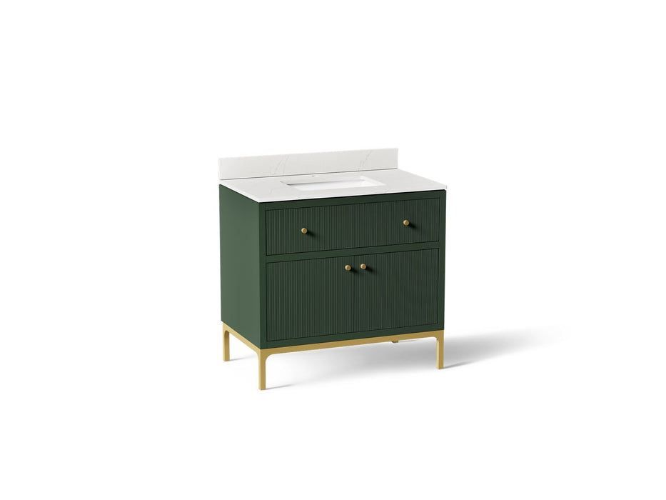 Kohler Calpa 36" bathroom vanity cabinet with sink and quartz top