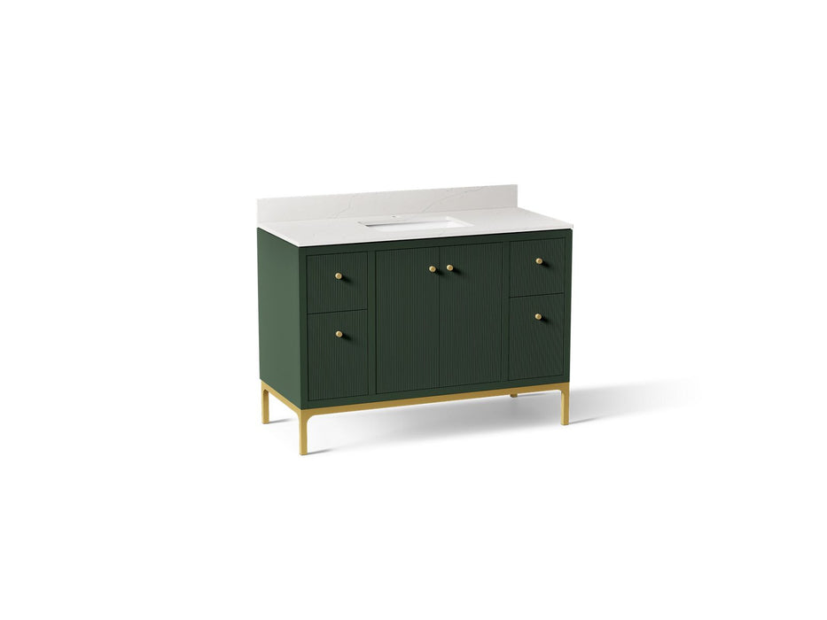 Kohler Calpa 48" bathroom vanity cabinet with sink and quartz top