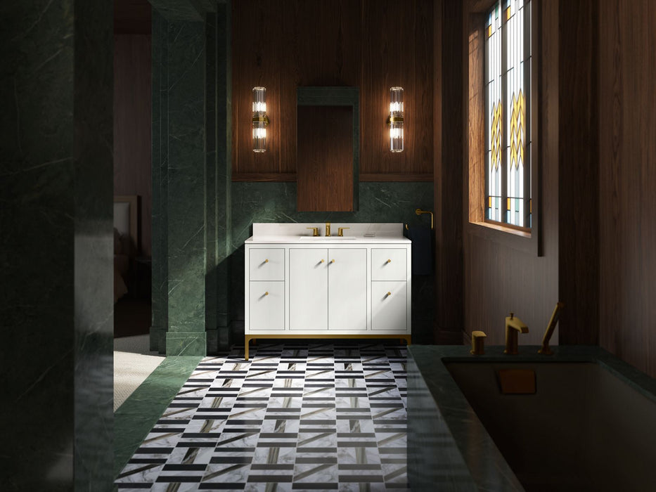 Kohler Calpa 48" bathroom vanity cabinet with sink and quartz top