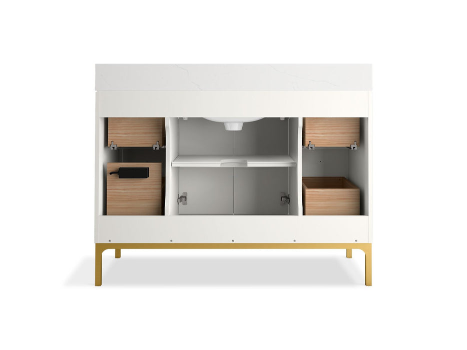 Kohler Calpa 48" bathroom vanity cabinet with sink and quartz top
