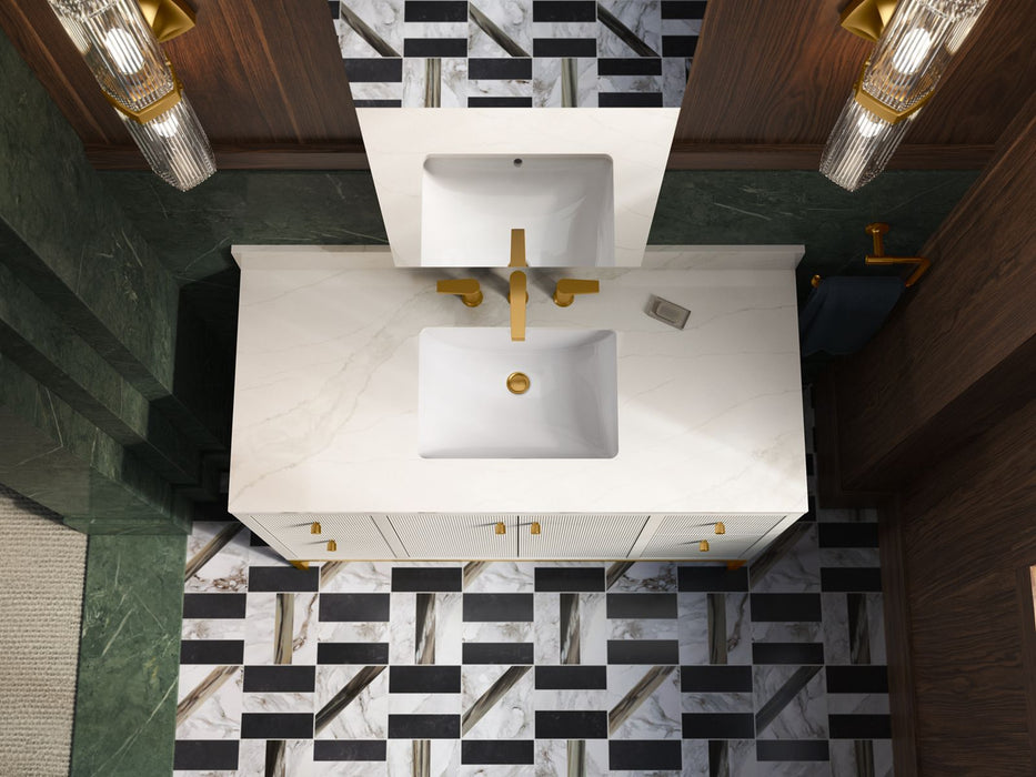 Kohler Calpa 48" bathroom vanity cabinet with sink and quartz top