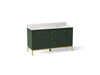 Kohler Calpa 60" bathroom vanity cabinet with sinks and quartz top