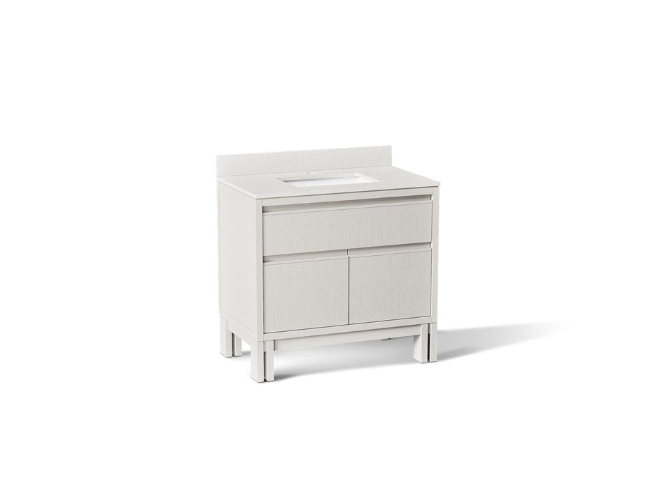KOHLER K-32838 Solive 36" bathroom vanity cabinet with sink and quartz top