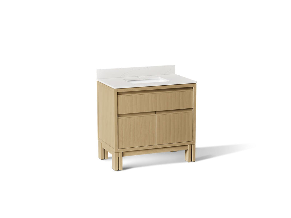 Kohler Solive 36" bathroom vanity cabinet with sink and quartz top