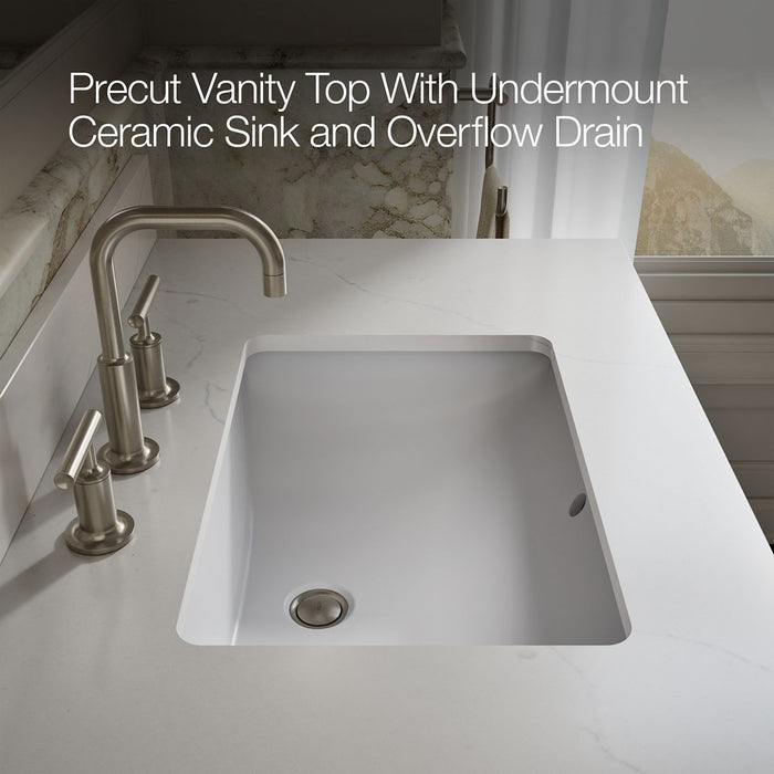 Kohler Solive 36" bathroom vanity cabinet with sink and quartz top