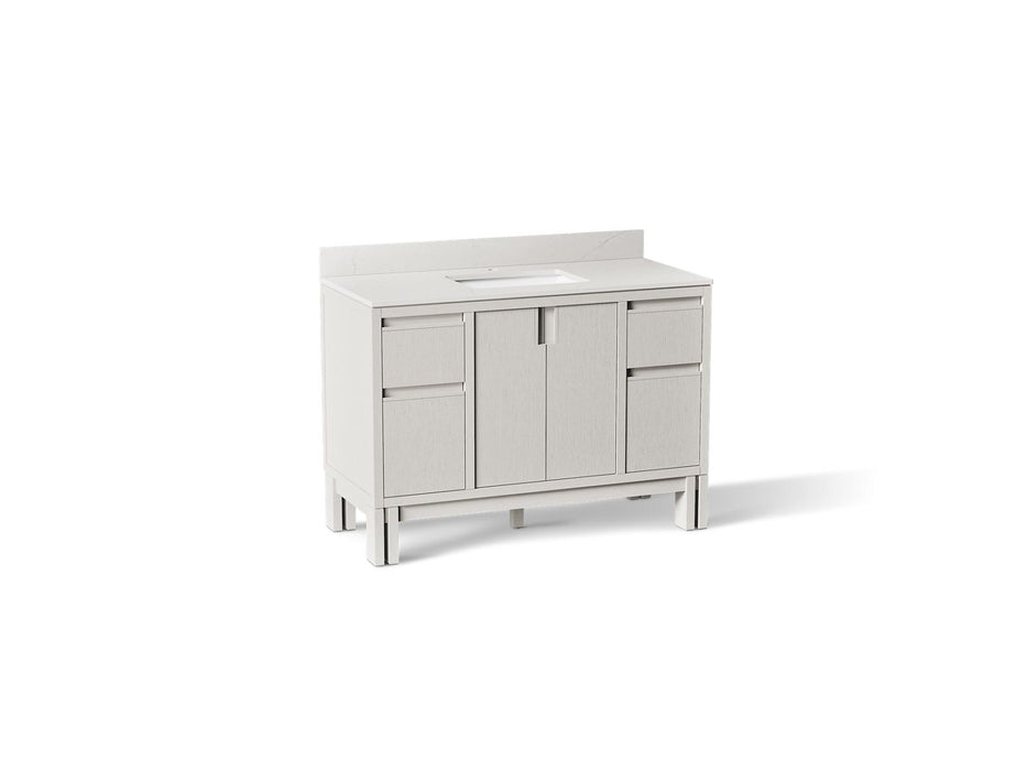 KOHLER K-32839 Solive 48" bathroom vanity cabinet with sink and quartz top