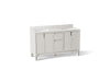 KOHLER K-32840 Solive 60" bathroom vanity cabinet with sinks and quartz top