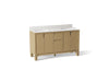Kohler Solive 60" bathroom vanity cabinet with sinks and quartz top