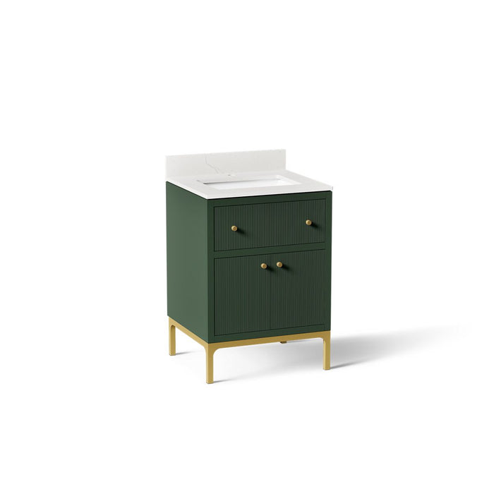 Kohler Calpa 24" bathroom vanity cabinet with sink and quartz top