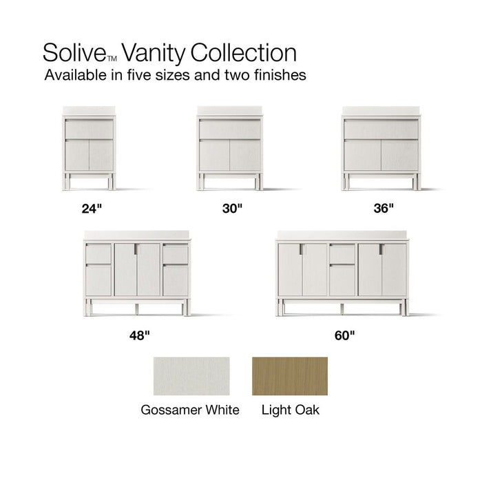 Kohler Solive 24" bathroom vanity cabinet with sink and quartz top