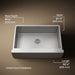 KOHLER K-33157 Strive 32-1/2" undermount single-bowl farmhouse kitchen sink
