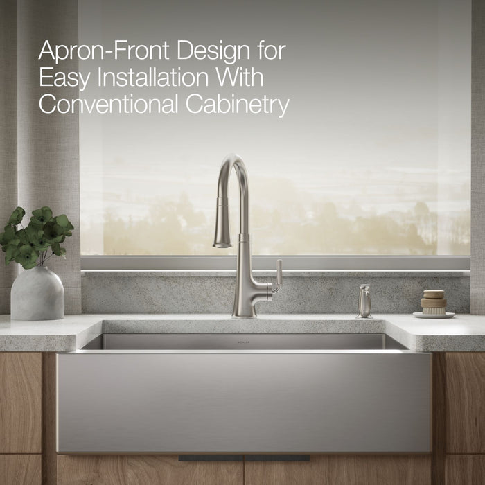 KOHLER K-33157 Strive 32-1/2" undermount single-bowl farmhouse kitchen sink