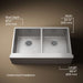 KOHLER K-33159 Strive 35-1/2" undermount double-bowl farmhouse kitchen sink with accessories