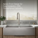 KOHLER K-33159 Strive 35-1/2" undermount double-bowl farmhouse kitchen sink with accessories