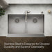 Kohler Strive 35-1/2" undermount double-bowl farmhouse kitchen sink with accessories