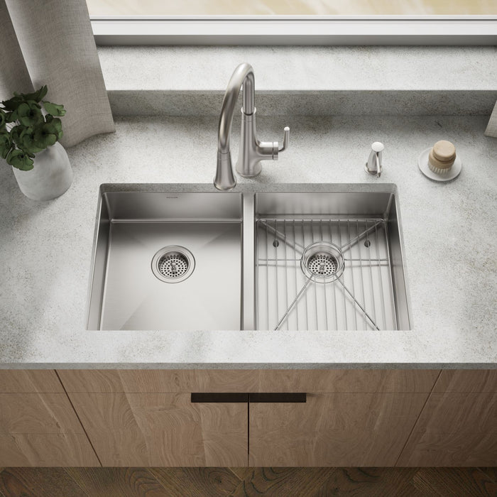 KOHLER K-33160 Strive 32" undermount double-bowl kitchen sink