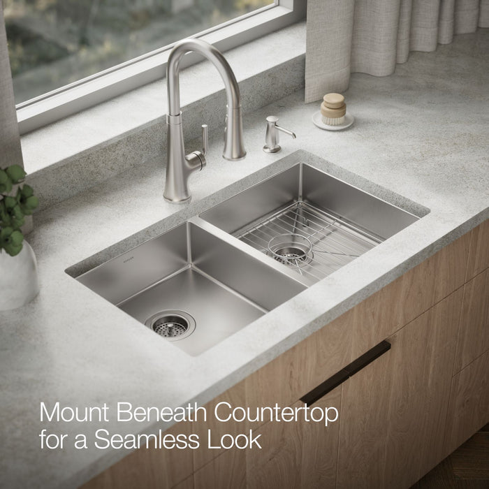 KOHLER K-33160 Strive 32" undermount double-bowl kitchen sink
