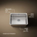 KOHLER K-3325 Undertone 23" undermount single-bowl kitchen sink