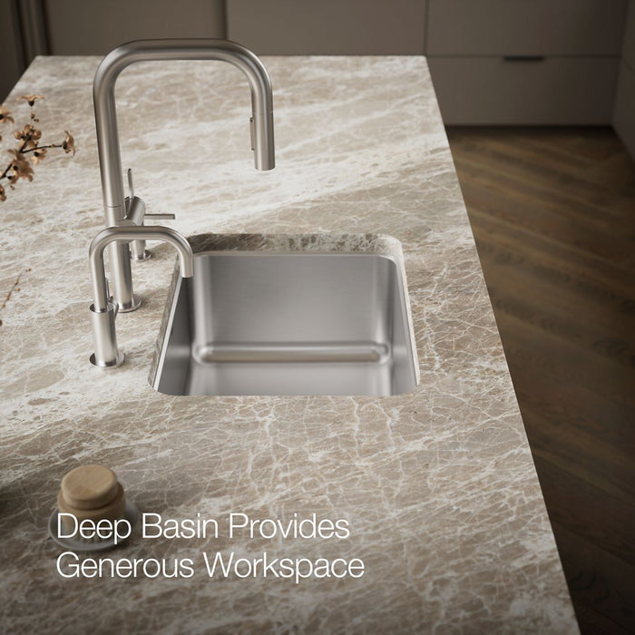 KOHLER Undertone 23" undermount single-bowl kitchen sink