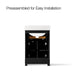 Kohler Alouette 24" bathroom vanity cabinet with sink and quartz top