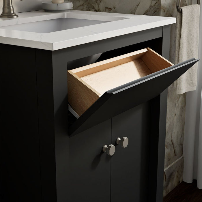 Kohler Alouette 24" bathroom vanity cabinet with sink and quartz top