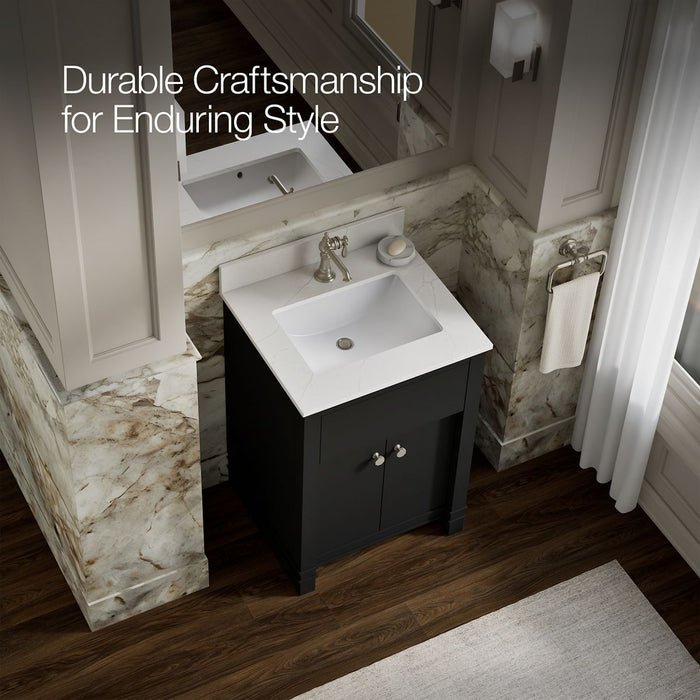 Kohler Alouette 24" bathroom vanity cabinet with sink and quartz top