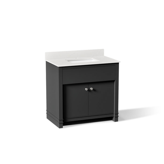 KOHLER K-33266 Alouette 36" bathroom vanity cabinet with sink and quartz top