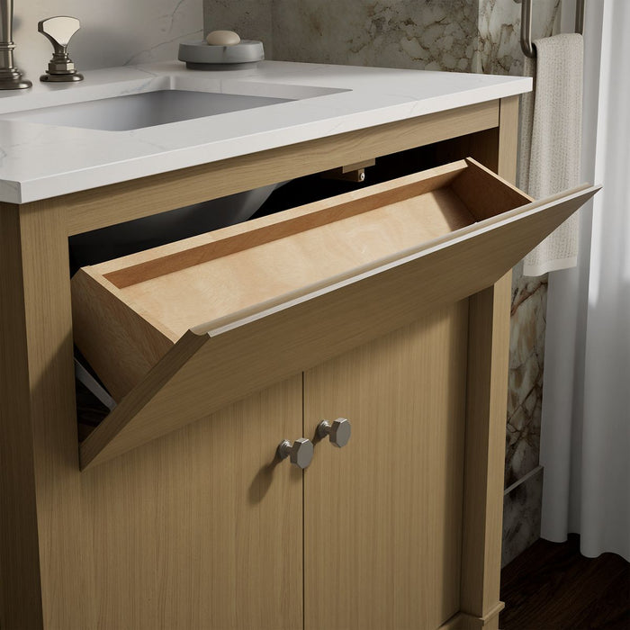 Kohler Alouette 36" bathroom vanity cabinet with sink and quartz top