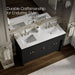 Kohler Alouette 60" bathroom vanity cabinet with sinks and quartz top