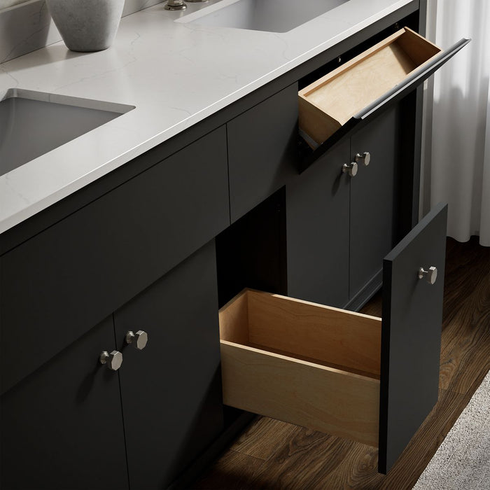 Kohler Alouette 72" bathroom vanity cabinet with sinks and quartz top