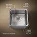 KOHLER K-3331 Undertone 15-3/4" undermount single-bowl bar sink