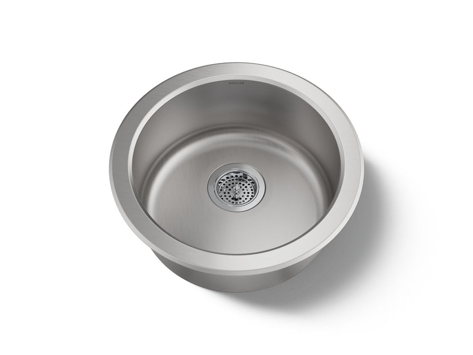 KOHLER Lyric|Undertone 18-1/2" top-/undermount single-bowl bar sink