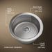 KOHLER Lyric|Undertone 18-1/2" top-/undermount single-bowl bar sink