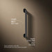3/4 view of product with dimensions
