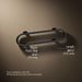 3/4 view of product with dimensions