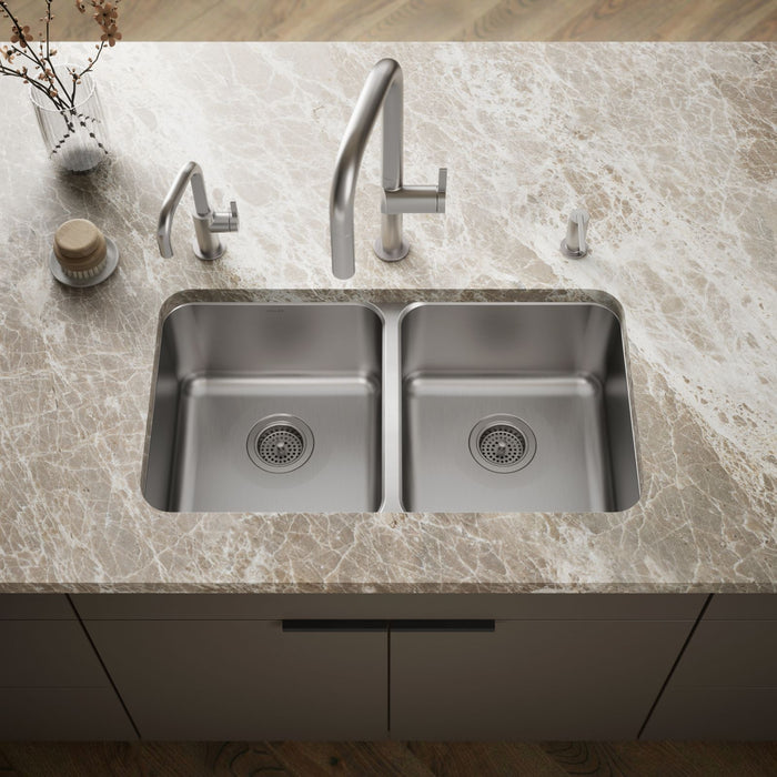 KOHLER K-3350 Undertone 31-1/2" undermount double-bowl kitchen sink