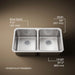 KOHLER K-3350 Undertone 31-1/2" undermount double-bowl kitchen sink
