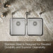 KOHLER Undertone 31-1/2" undermount double-bowl kitchen sink