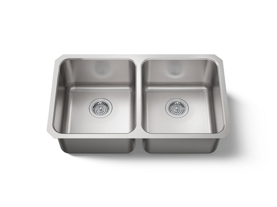 KOHLER K-3350 Undertone 31-1/2" undermount double-bowl kitchen sink