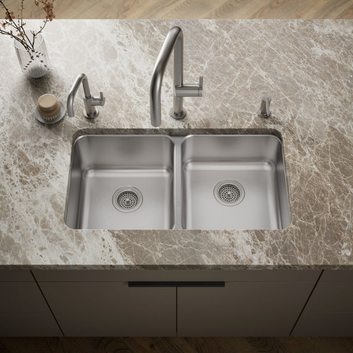 KOHLER K-3351 Undertone 31-1/2" undermount double-bowl kitchen sink
