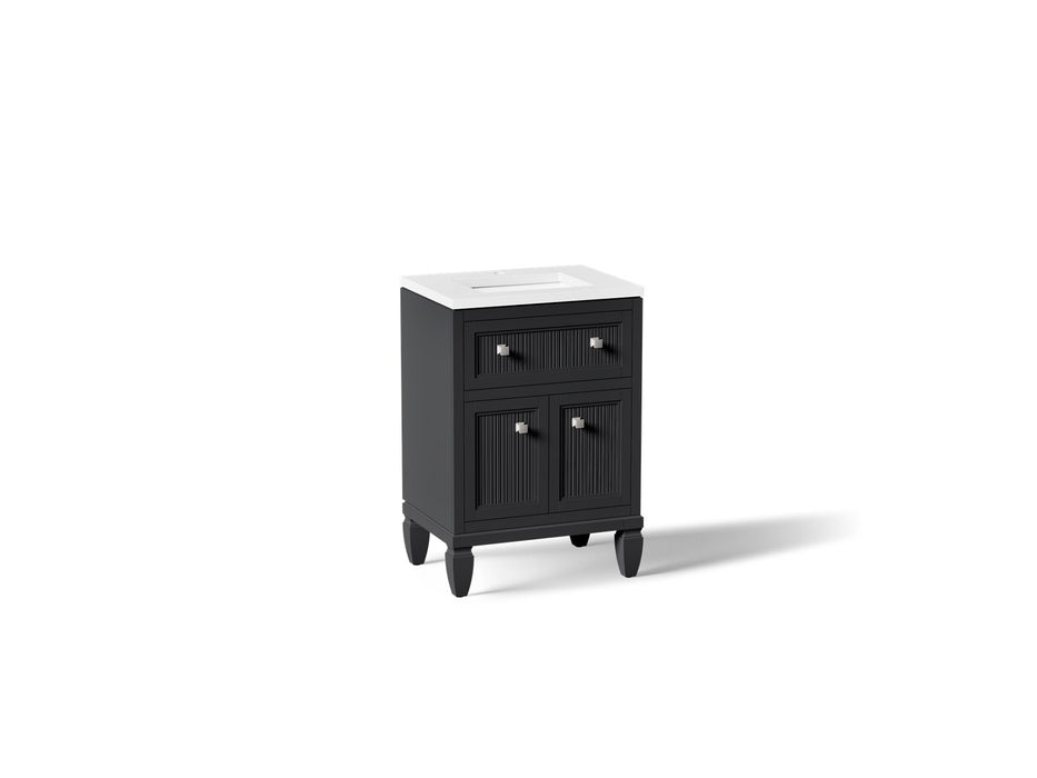 Kohler Hearthaven 24" bathroom vanity cabinet with sink and quartz top