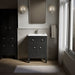 Kohler Hearthaven 24" bathroom vanity cabinet with sink and quartz top