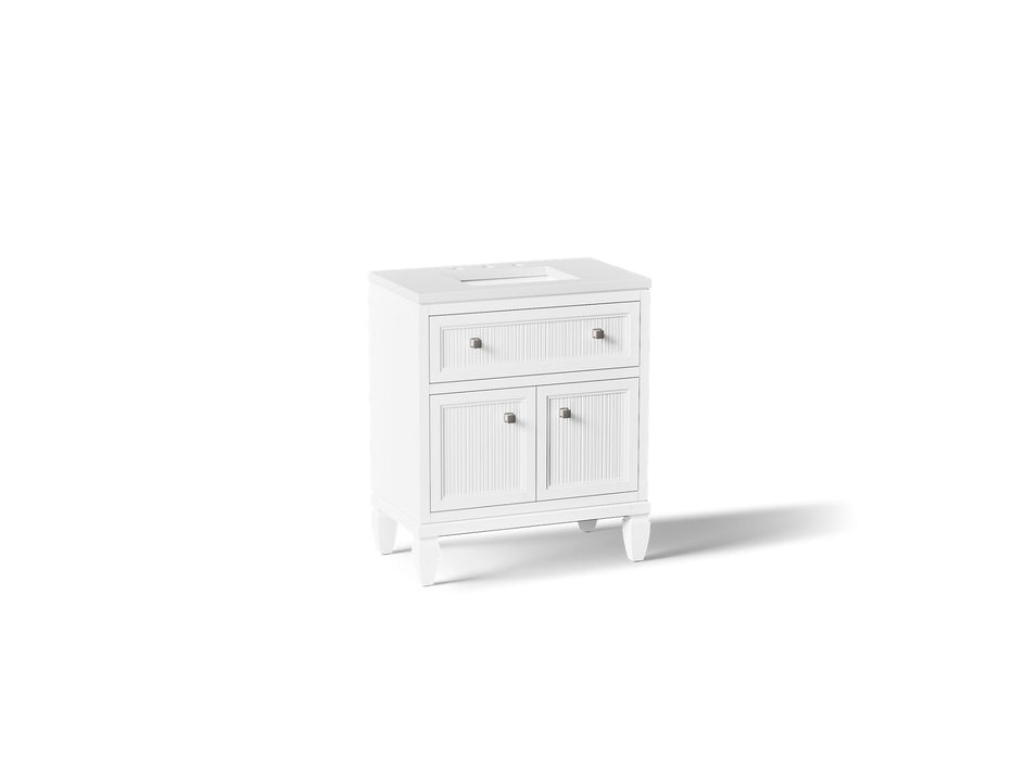 KOHLER K-33536-ASB Hearthaven 30" bathroom vanity cabinet with sink and quartz top