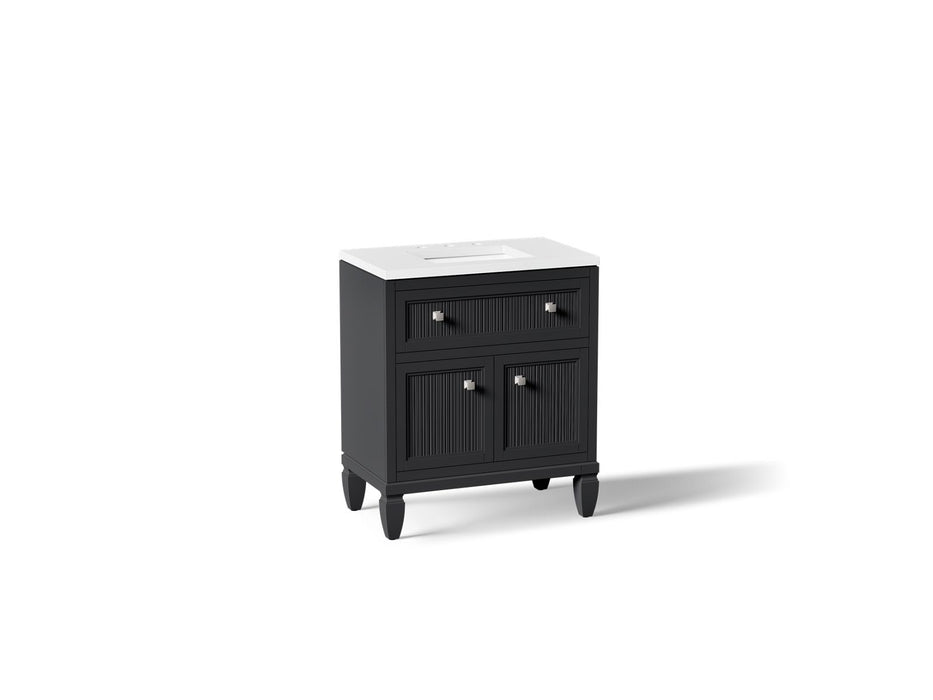 Kohler Hearthaven 30" bathroom vanity cabinet with sink and quartz top