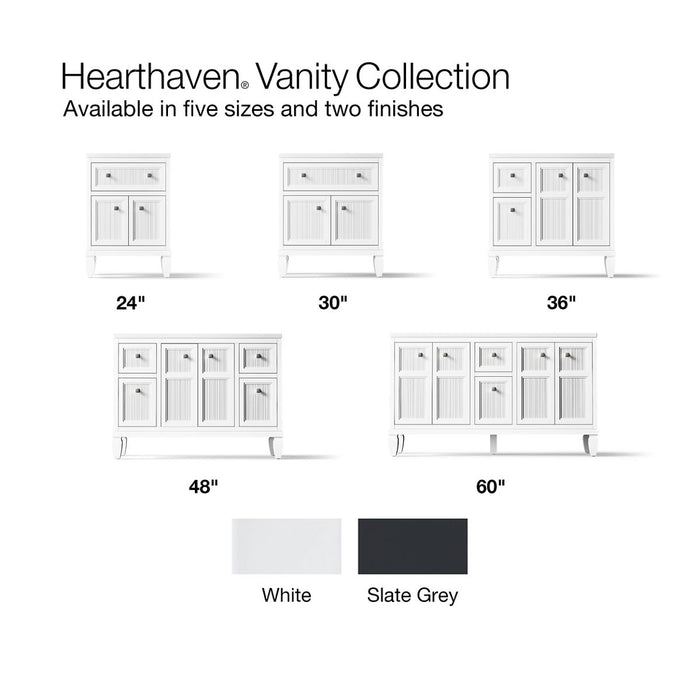 Kohler Hearthaven 36" bathroom vanity cabinet with sink and quartz top