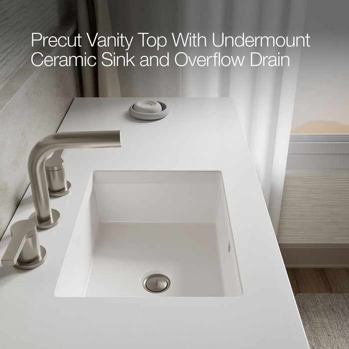 Kohler Hearthaven 48" bathroom vanity cabinet with sink and quartz top