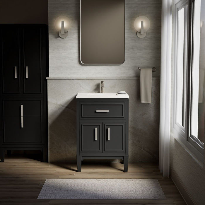 Kohler Southerk 24" bathroom vanity cabinet with sink and quartz top