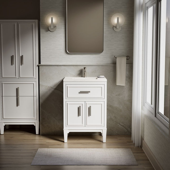 Kohler Southerk 24" bathroom vanity cabinet with sink and quartz top