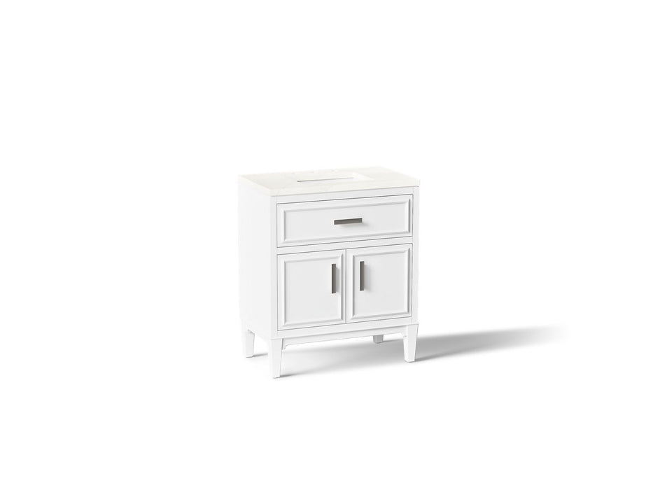 KOHLER K-33544-ASB Southerk 30" bathroom vanity cabinet with sink and quartz top