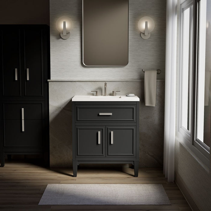 Kohler Southerk 30" bathroom vanity cabinet with sink and quartz top